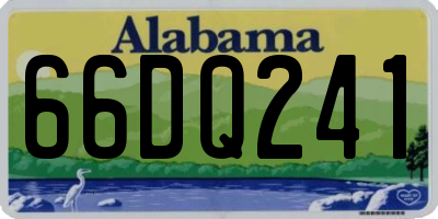 AL license plate 66DQ241