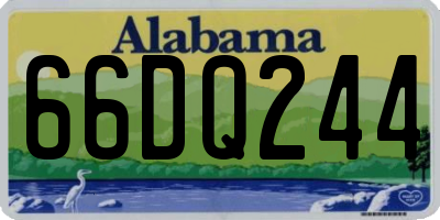 AL license plate 66DQ244