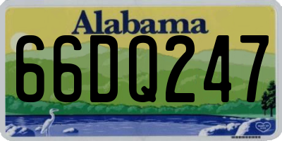 AL license plate 66DQ247