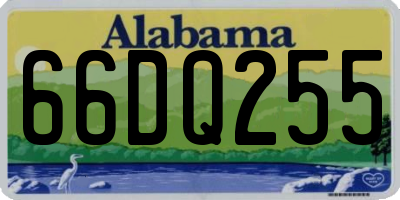 AL license plate 66DQ255