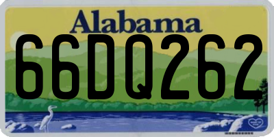 AL license plate 66DQ262