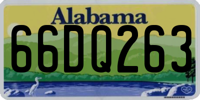 AL license plate 66DQ263