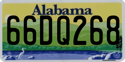 AL license plate 66DQ268
