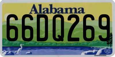 AL license plate 66DQ269