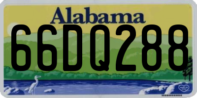 AL license plate 66DQ288