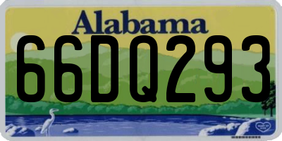 AL license plate 66DQ293