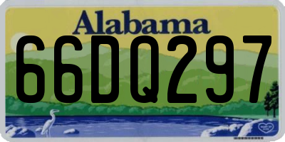 AL license plate 66DQ297
