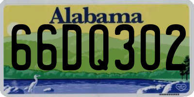 AL license plate 66DQ302
