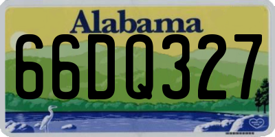 AL license plate 66DQ327