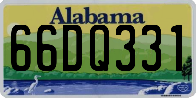 AL license plate 66DQ331