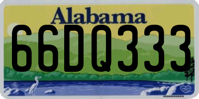 AL license plate 66DQ333