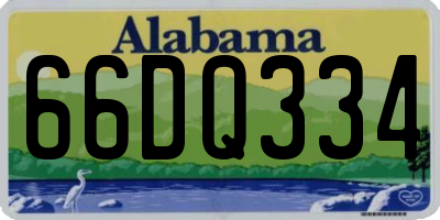 AL license plate 66DQ334