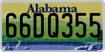 AL license plate 66DQ355