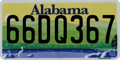 AL license plate 66DQ367