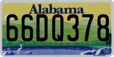 AL license plate 66DQ378