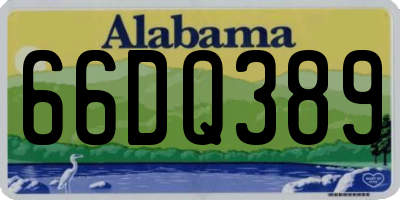 AL license plate 66DQ389