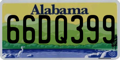 AL license plate 66DQ399