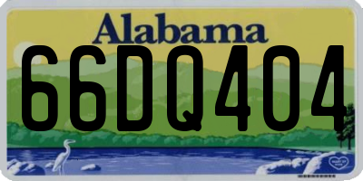 AL license plate 66DQ404