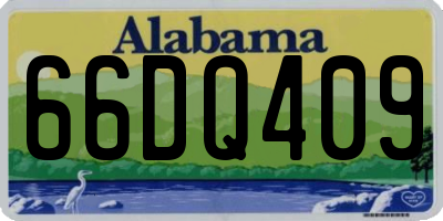 AL license plate 66DQ409
