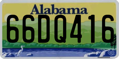 AL license plate 66DQ416