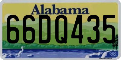 AL license plate 66DQ435