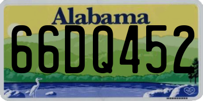 AL license plate 66DQ452