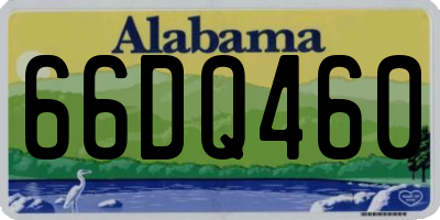 AL license plate 66DQ460