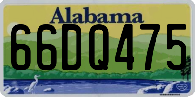AL license plate 66DQ475