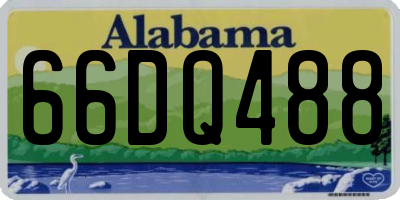 AL license plate 66DQ488