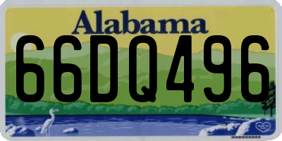 AL license plate 66DQ496