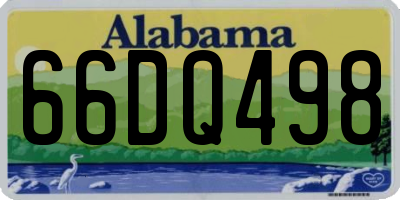 AL license plate 66DQ498