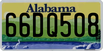 AL license plate 66DQ508