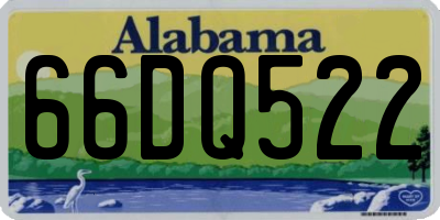 AL license plate 66DQ522