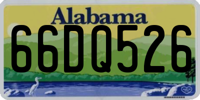 AL license plate 66DQ526