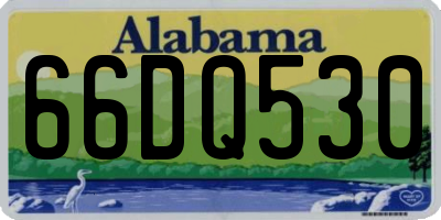 AL license plate 66DQ530