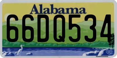 AL license plate 66DQ534