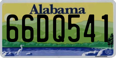 AL license plate 66DQ541