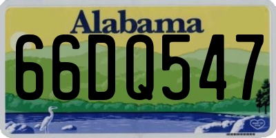 AL license plate 66DQ547
