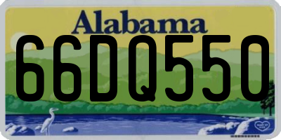AL license plate 66DQ550