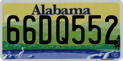 AL license plate 66DQ552