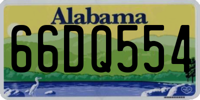 AL license plate 66DQ554