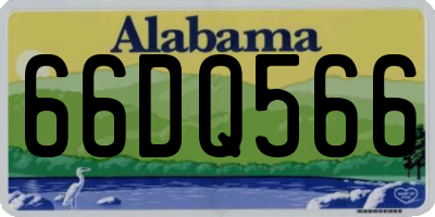 AL license plate 66DQ566