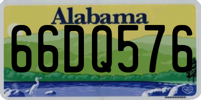AL license plate 66DQ576