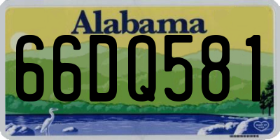 AL license plate 66DQ581