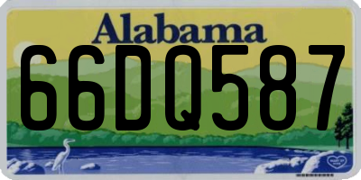AL license plate 66DQ587