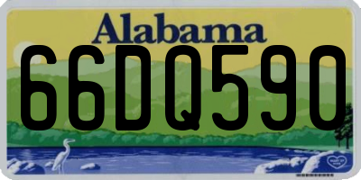 AL license plate 66DQ590