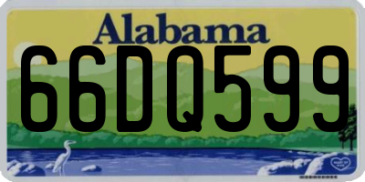 AL license plate 66DQ599