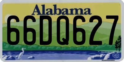 AL license plate 66DQ627