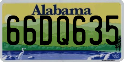 AL license plate 66DQ635