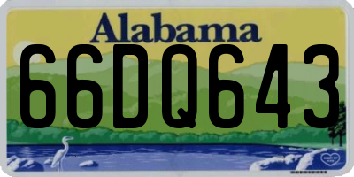AL license plate 66DQ643
